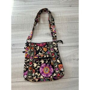 Vera Bradley Quilted Crossbody Bag Floral Boho Purse Multicolor Zip Shoulder Bag